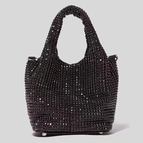 NWT Sparkling Bling SwarovskI Crystal Rhinestone Bucket Bag Shoulder Pur… - Picture 15 of 17